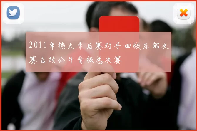 2011年热火季后赛对手回顾东部决赛击败公牛晋级总决赛